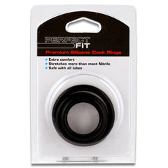 Perfect Fit Silicone 3 Rings Mix Black