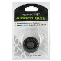 Perfect Fit Ribbed Ring Black