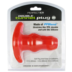 Perfect Fit Double Tunnel Plug Red Medium