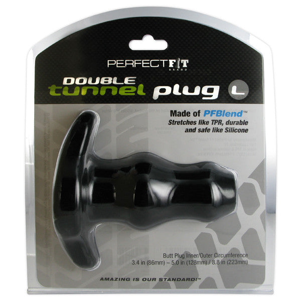 Perfect Fit Double Tunnel Plug Black Large