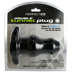 Perfect Fit Double Tunnel Plug Black X Large